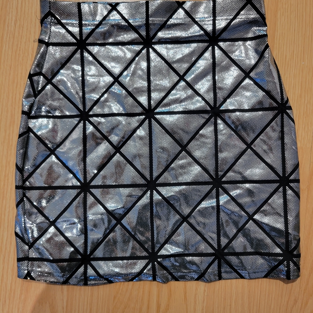 Silver sequin skirt Blackmilk